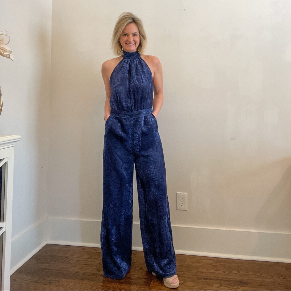 Anthropologie Textured Velvet Jumpsuit